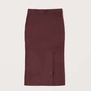Abercrombie Easy Ribbed Midi Skirt
